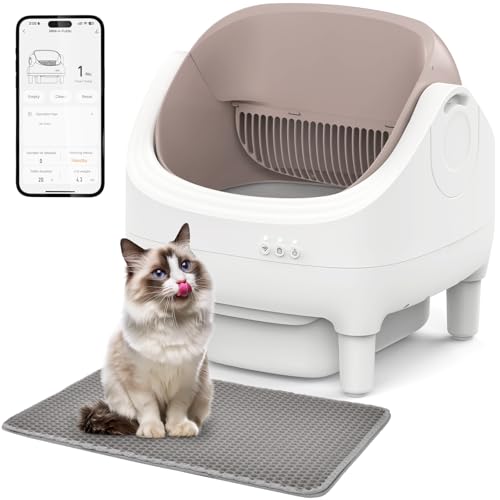 Selbstreinigendes Katzenklo XXL, Automatische Katzentoilette für Mehrere Katzen, Offenes Design mit App-Steuerung, Sicherheitsschutz & Geruchsbeseitigung Selbstreinigendes Katzenklo XXL, Automatische Katzentoilette für Mehrere Katzen, Offenes Design mit App-Steuerung, Sicherheitsschutz & Geruchsbeseitigung von Smilesea