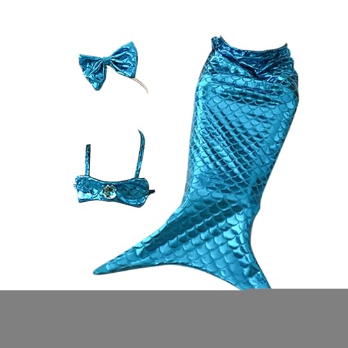 Katze Meerjungfrau Outfit, Katzenkostüm mit Schleife Stirnband und Neckholder Top, Kätzchen Outfit für Welpen und Katzen, kreative lustige Foto Requisiten von Smileshiney