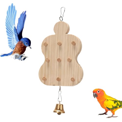 Papageienspielzeug für Große, Kaublock, verschleißfestes -Puzzle-Spielzeug, kompaktes Holzbrett, Vogelspielplatz für Sardellen, Sittiche Papageienspielzeug für Große, Kaublock, verschleißfestes -Puzzle-Spielzeug, kompaktes Holzbrett, Vogelspielplatz für Sardellen, Sittiche von Smileshiney