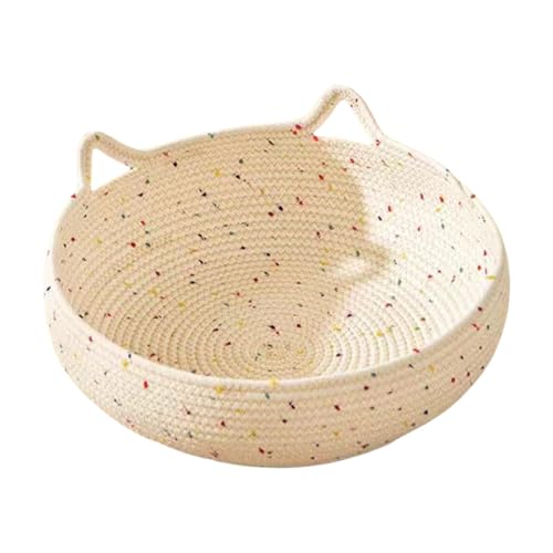 Smileshiney Katzenbett Aus Baumwollseil - Katzenbett Geflochtenes, 25 cm Haustier Katzenbett Beige,Katzennestchen Geflochtenes,Katzenbett Sommer,Haustier Schlafsack Für Katzen Und Kleine Hunde 40cm, Smileshiney Katzenbett Aus Baumwollseil - Katzenbett Geflochtenes, 25 cm Haustier Katzenbett Beige,Katzennestchen Geflochtenes,Katzenbett Sommer,Haustier Schlafsack Für Katzen Und Kleine Hunde 40cm, von Smileshiney