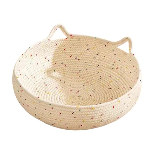 Smileshiney Katzenbett Aus Baumwollseil - Katzenbett Geflochtenes, 30 cm Haustier Katzenbett Beige,Katzennestchen Geflochtenes,Katzenbett Sommer,Haustier Schlafsack Für Katzen Und Kleine Hunde 40cm, Smileshiney Katzenbett Aus Baumwollseil - Katzenbett Geflochtenes, 30 cm Haustier Katzenbett Beige,Katzennestchen Geflochtenes,Katzenbett Sommer,Haustier Schlafsack Für Katzen Und Kleine Hunde 40cm, von Smileshiney