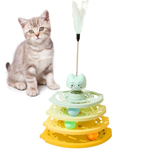 Smileshiney Katzenspielzeug Zauberstab,Katzenspielzeug Zauberstab,Automatische Rotation, tanzendes Spielzeug für Haustiere im Innenbereich - Auto-interaktives Katzenspielzeug, freihändiges, von Smileshiney