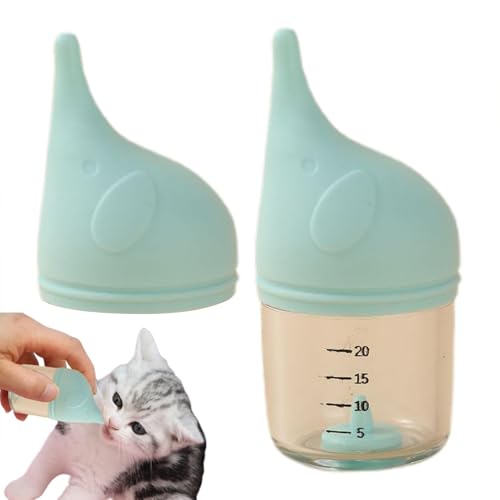 Welpenflasche, Kätzchen -Fütterungsflasche - Kätzchenwasserflaschen in Elefantenform - Welpenmilch -Feeder, Haustierfutterwarzen, kleine Hundefuttermittel, Fütterungszubehör für von Smileshiney