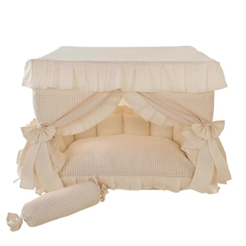 Pet Princess Luxuriöses Deluxe-Haus, flauschig, für den Winter, warm, gemütlich, für Hunde, Katzen, Welpen, Kätzchen, Bett, Sofa, Zwinger, Nest, Fleece, Samt, Beige kariert, XXL, 80 x 60 x 70 cm Pet Princess Luxuriöses Deluxe-Haus, flauschig, für den Winter, warm, gemütlich, für Hunde, Katzen, Welpen, Kätzchen, Bett, Sofa, Zwinger, Nest, Fleece, Samt, Beige kariert, XXL, 80 x 60 x 70 cm von SmileyTails