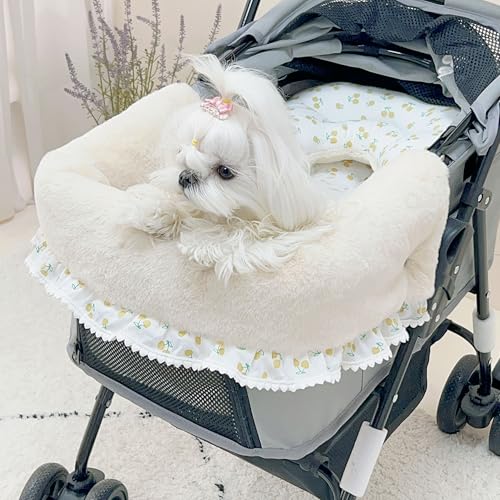 SmileyTails Haustier-Kinderwagen-Einlage, Matte für kleine Hunde, herausnehmbares und waschbares Katzen-Kinderwagen-Pad, Kissen, Matratze, Matte, dreiteiliges Set (flauschige Matte, kein Kinderwagen, SmileyTails Haustier-Kinderwagen-Einlage, Matte für kleine Hunde, herausnehmbares und waschbares Katzen-Kinderwagen-Pad, Kissen, Matratze, Matte, dreiteiliges Set (flauschige Matte, kein Kinderwagen, von SmileyTails