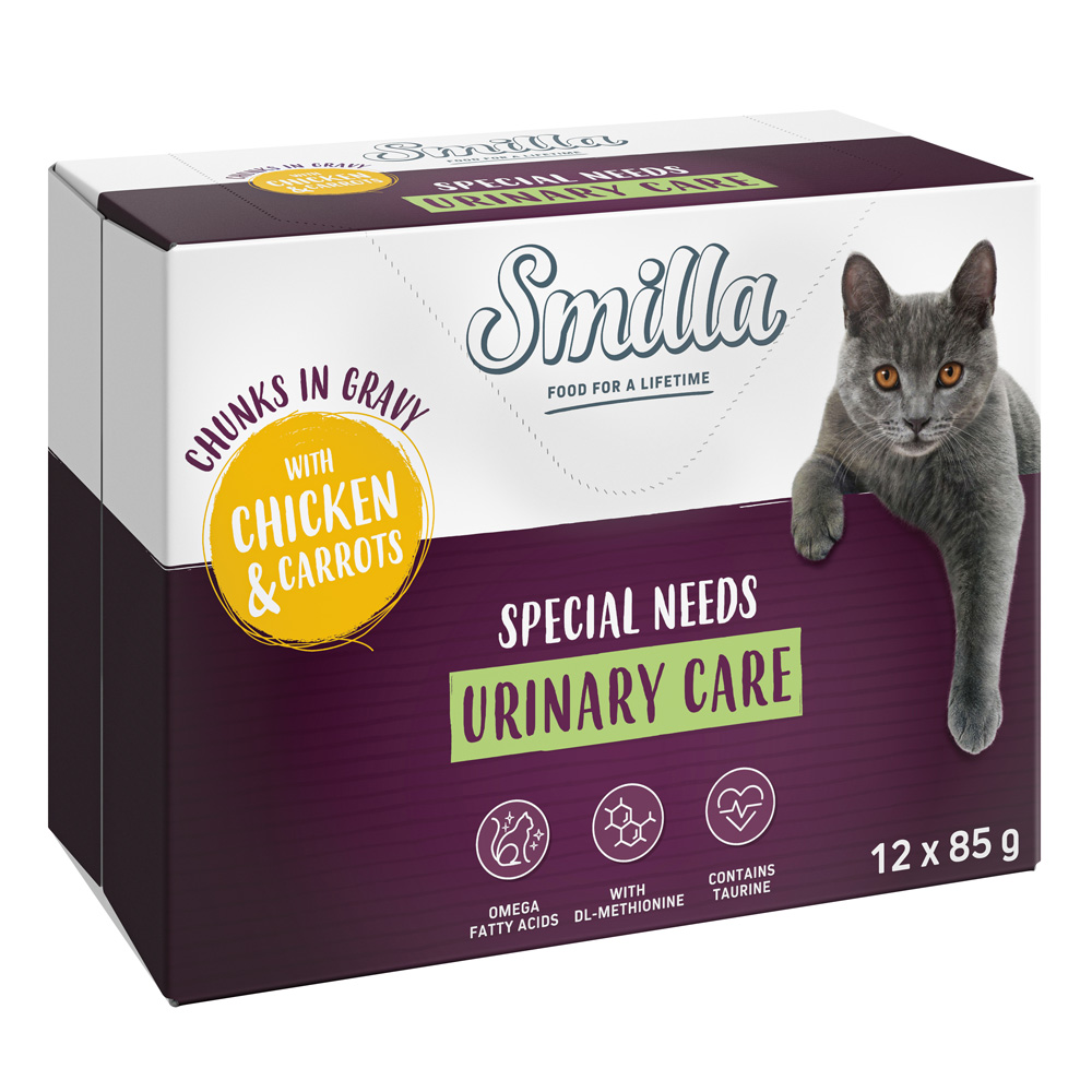12 x 85 g Smilla Häppchen mit Gemüse zum Probierpreis! - Urinary Care Huhn und Karotten 12 x 85 g Smilla Häppchen mit Gemüse zum Probierpreis! - Urinary Care Huhn und Karotten von Smilla