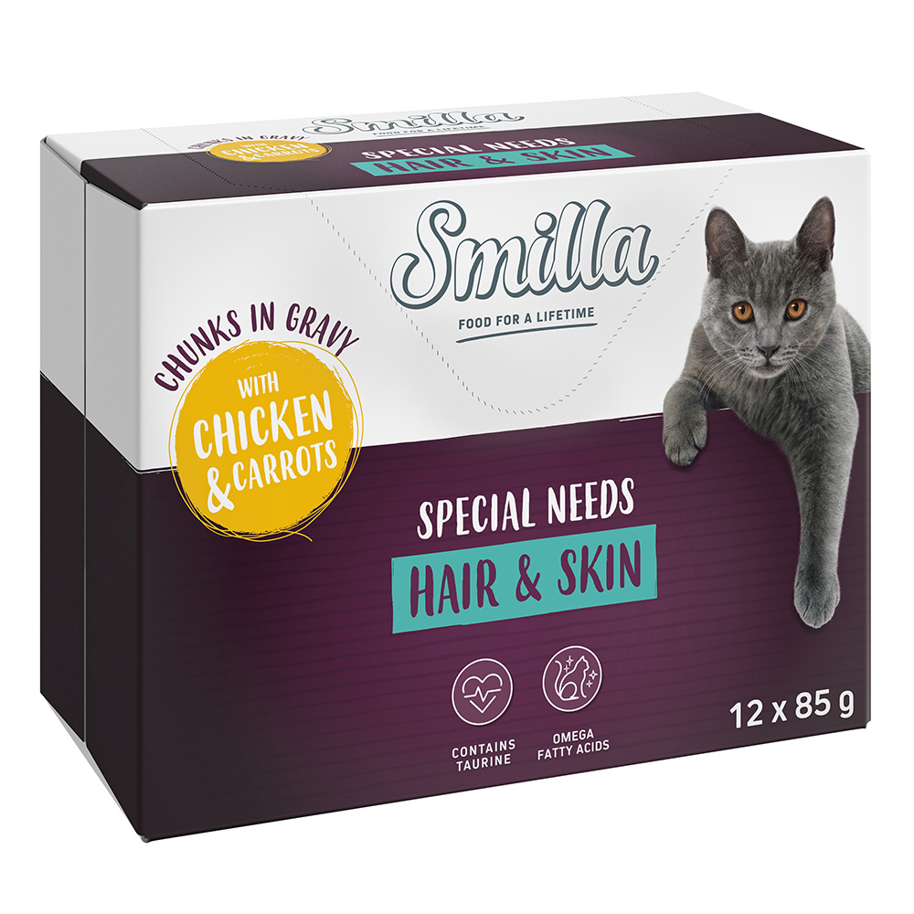 24 x 85 g Smilla Häppchen mit Gemüse zum Sonderpreis! - Hair & Skin mit Huhn und Karotte 24 x 85 g Smilla Häppchen mit Gemüse zum Sonderpreis! - Hair & Skin mit Huhn und Karotte von Smilla