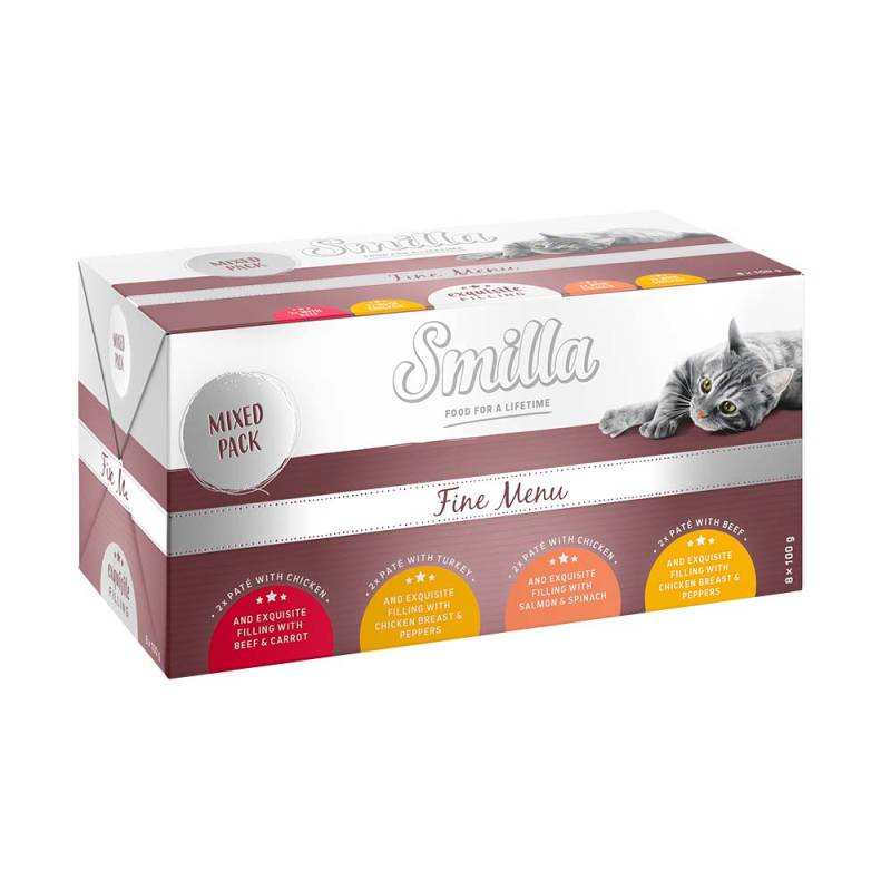8 x 100 g Smilla Fine Menu mit Genießerkern zum Probierpreis! - Mixpaket (4 Sorten) von Smilla