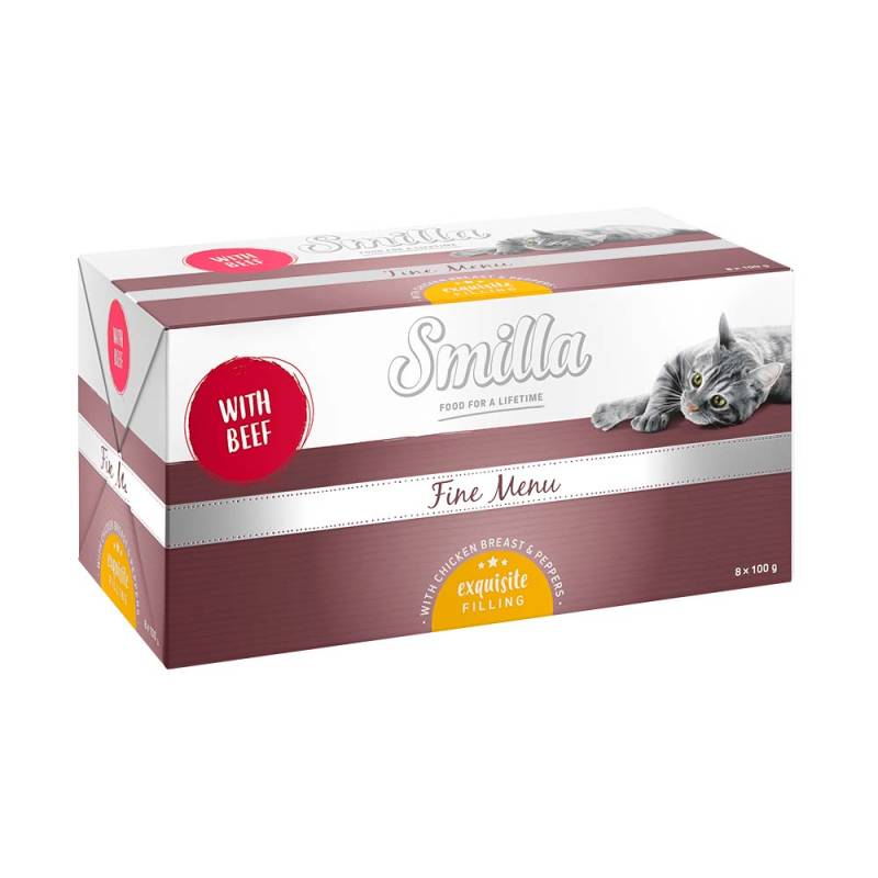 8 x 100 g Smilla Fine Menu mit Genießerkern zum Probierpreis! - Rind Hähnchenbrust Paprika von Smilla