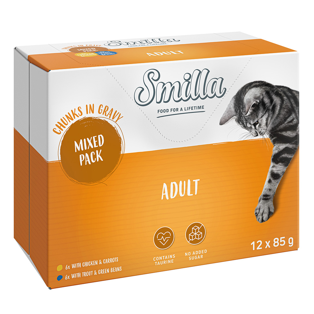 Smilla Adult Häppchen mit Gemüse 12 x 85 g - Mixpaket von Smilla