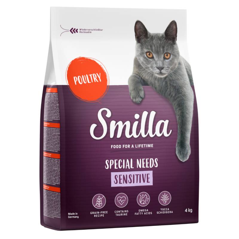 Smilla Adult getreidefreie Rezeptur Sensitive Geflügel - 4 kg Smilla Adult getreidefreie Rezeptur Sensitive Geflügel - 4 kg von Smilla