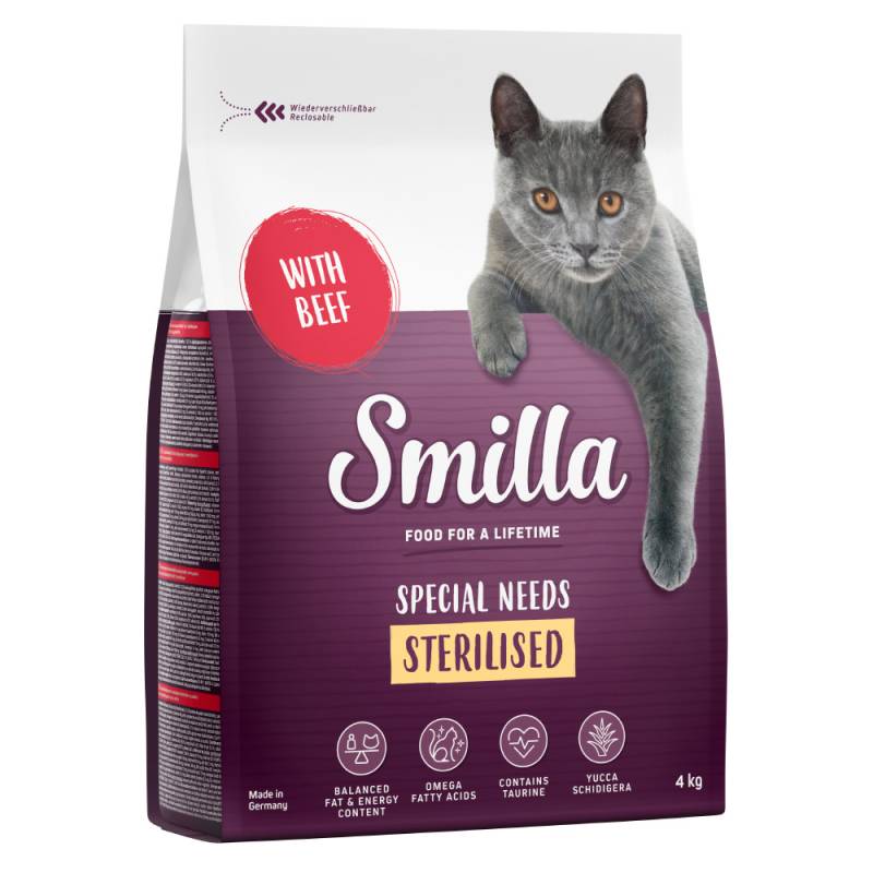 Smilla Adult Sterilised mit Rind - 4 kg von Smilla
