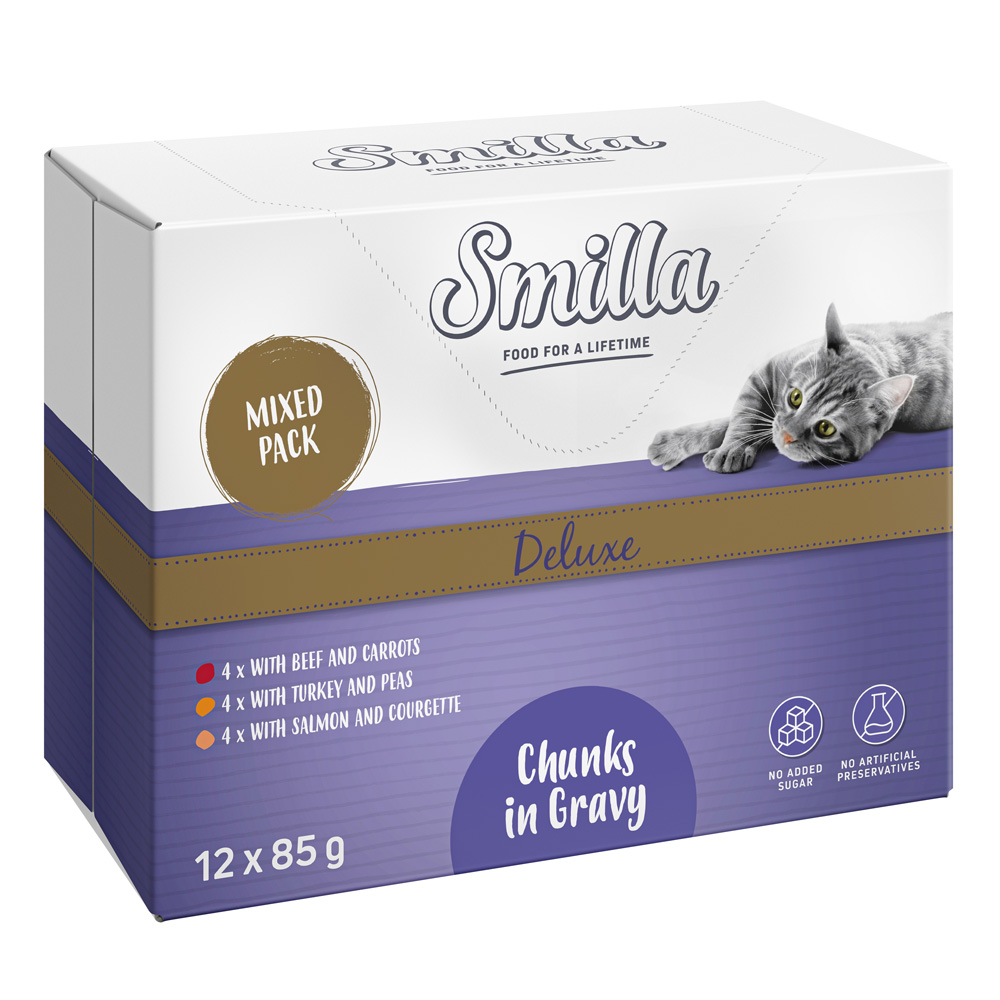Smilla Deluxe Frischebeutel Häppchen in Sauce mit Gemüse - 12 x 85 g von Smilla