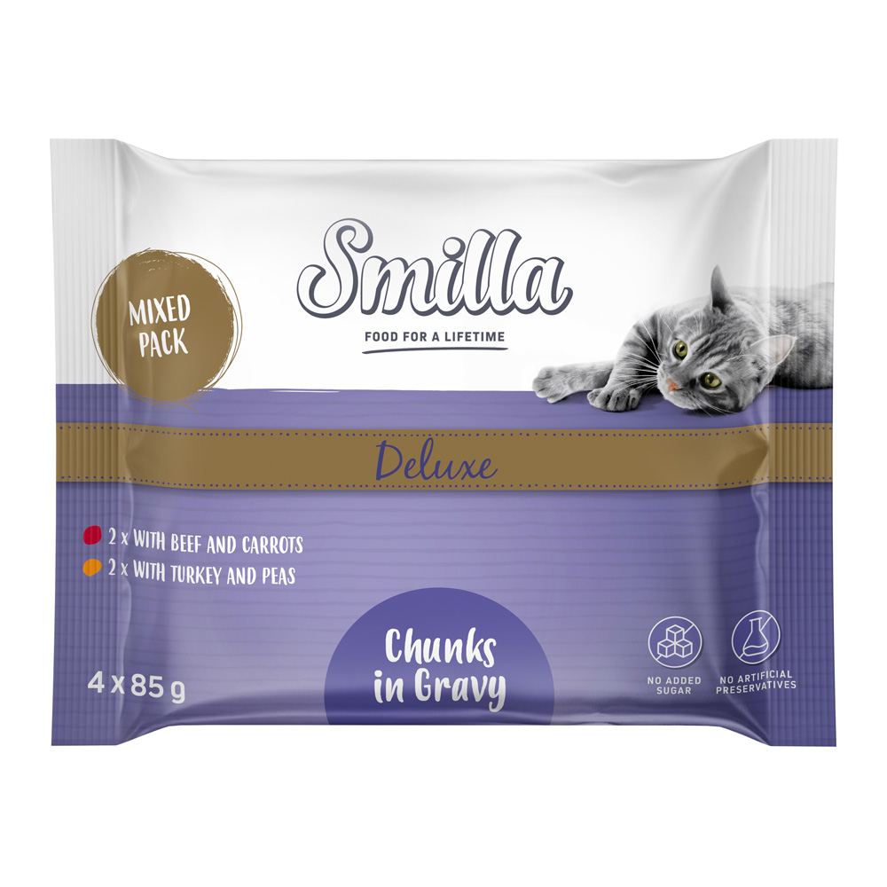 Smilla Deluxe Frischebeutel Häppchen in Sauce mit Gemüse - 4 x 85 g von Smilla