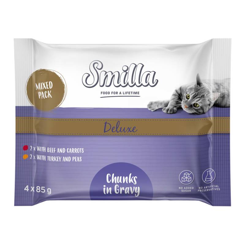 Smilla Deluxe Frischebeutel Häppchen in Sauce mit Gemüse - 4 x 85 g von Smilla