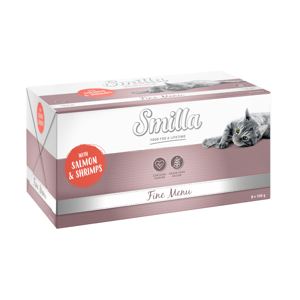 Smilla Fine Menu 24 x 100 g - Lachs & Shrimps von Smilla