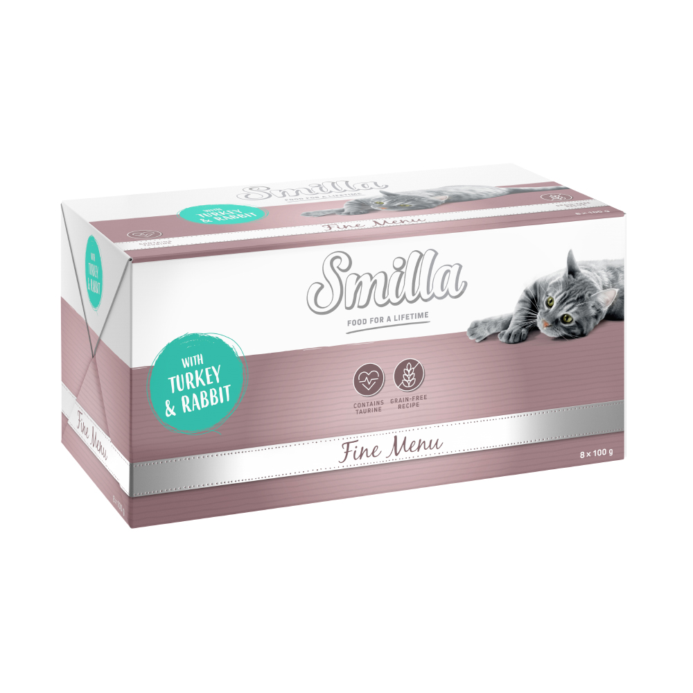 Smilla Schale Fine Menu 8 x 100 g - Pute & Kaninchen Smilla Schale Fine Menu 8 x 100 g - Pute & Kaninchen von Smilla