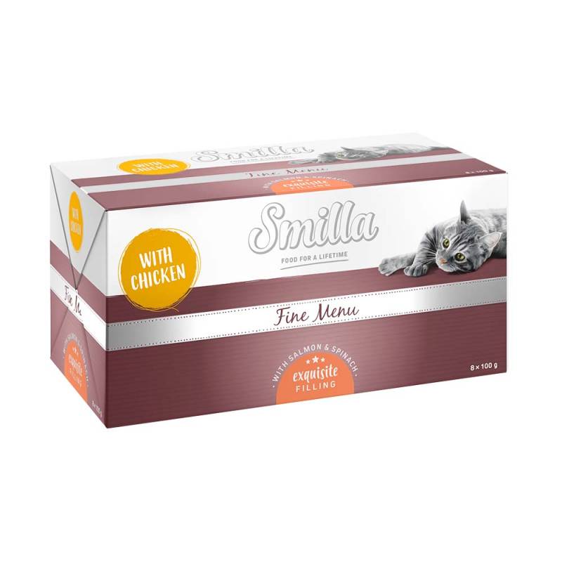 Smilla Fine Menu mit Genießerkern 24 x 100 g - Huhn Lachs Spinat von Smilla