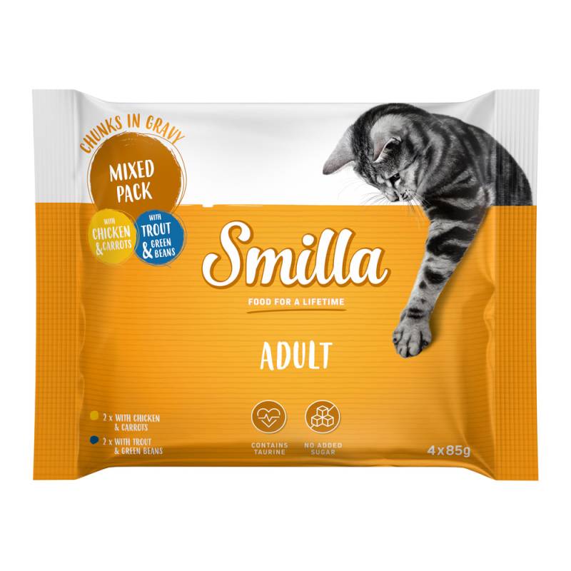 Smilla Frischebeutel Adult Häppchen mit Gemüse -  Probiermix (4 x 85 g) von Smilla