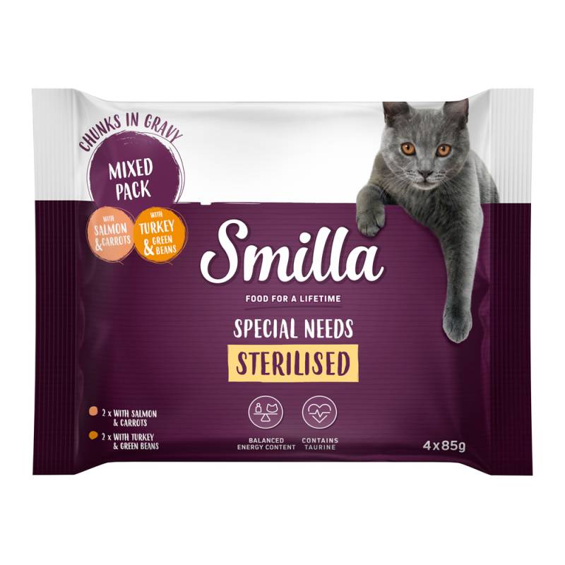 Smilla Frischebeutel Sterilised Häppchen mit Gemüse - Probiermix (4 x 85 g) von Smilla