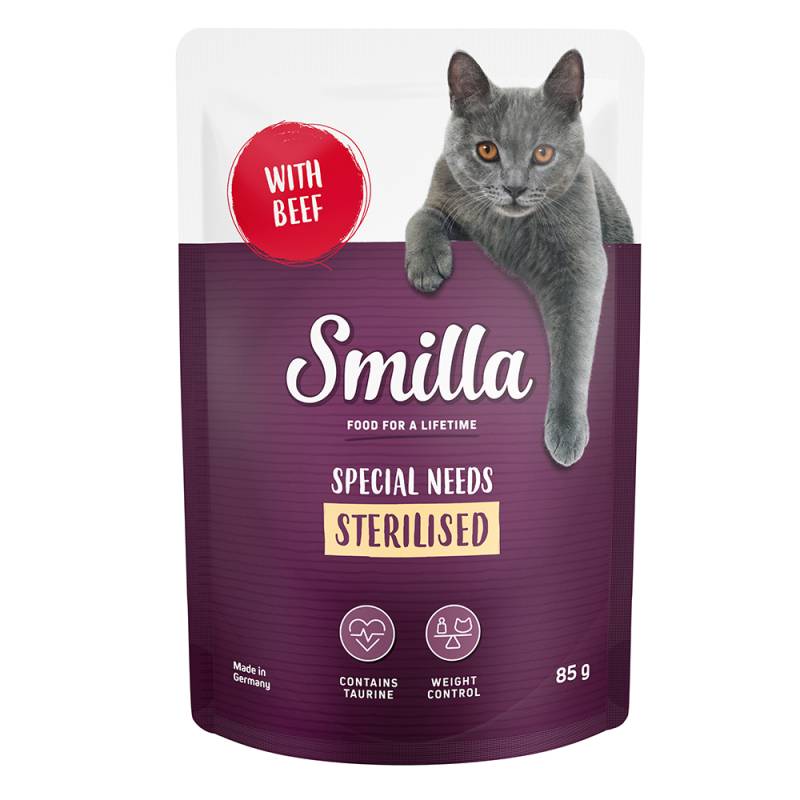 Smilla Frischebeutel Sterilised Pastete - Sparpaket: 48 x 85 g Smilla Frischebeutel Sterilised Pastete - Sparpaket: 48 x 85 g von Smilla