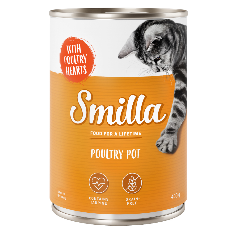 Smilla Geflügeltöpfchen 6 x 400 g - Geflügel mit Geflügelherzen Smilla Geflügeltöpfchen 6 x 400 g - Geflügel mit Geflügelherzen von Smilla