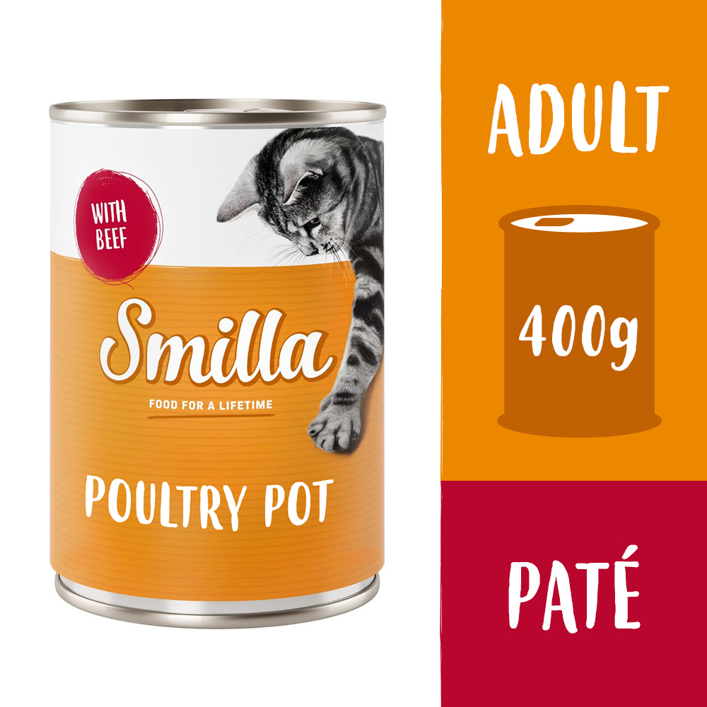 Smilla Geflügeltöpfchen 6 x 400 g - Geflügel mit Rind Smilla Geflügeltöpfchen 6 x 400 g - Geflügel mit Rind von Smilla