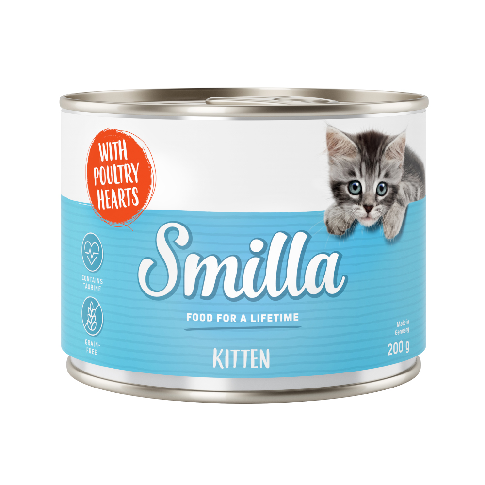 Smilla Kitten 6 x 200 g - Geflügelherzen von Smilla