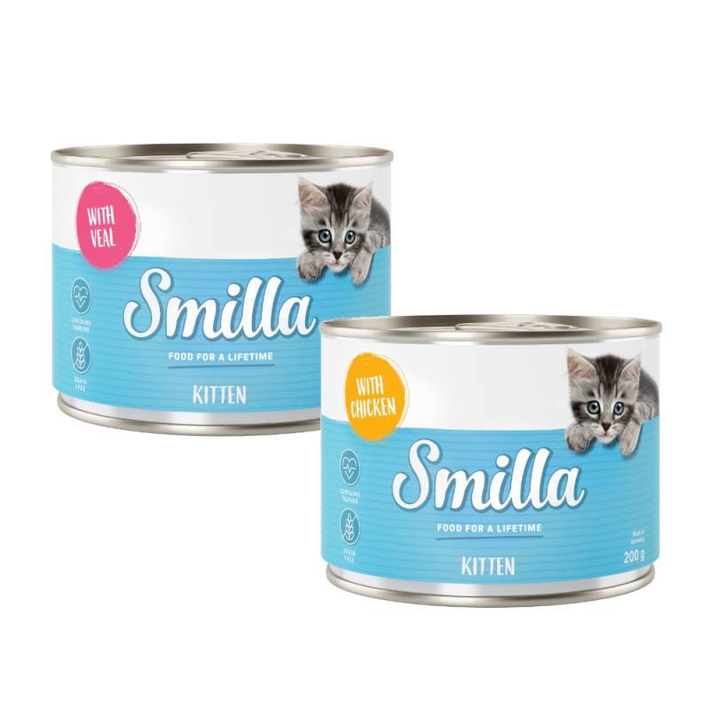 Smilla Kitten 6 x 200 g - Mixpaket (3 Sorten) von Smilla