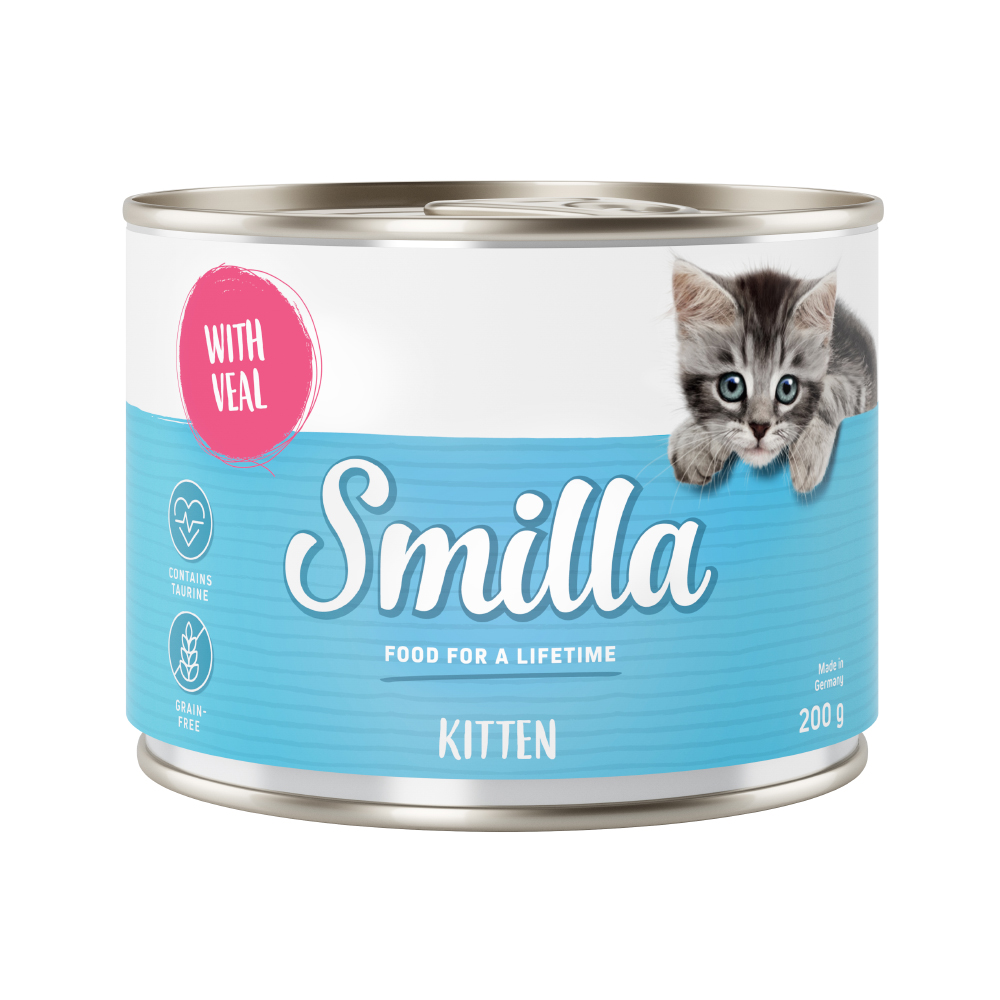 Smilla Kitten 6 x 200 g - Geflügel & Kalb von Smilla