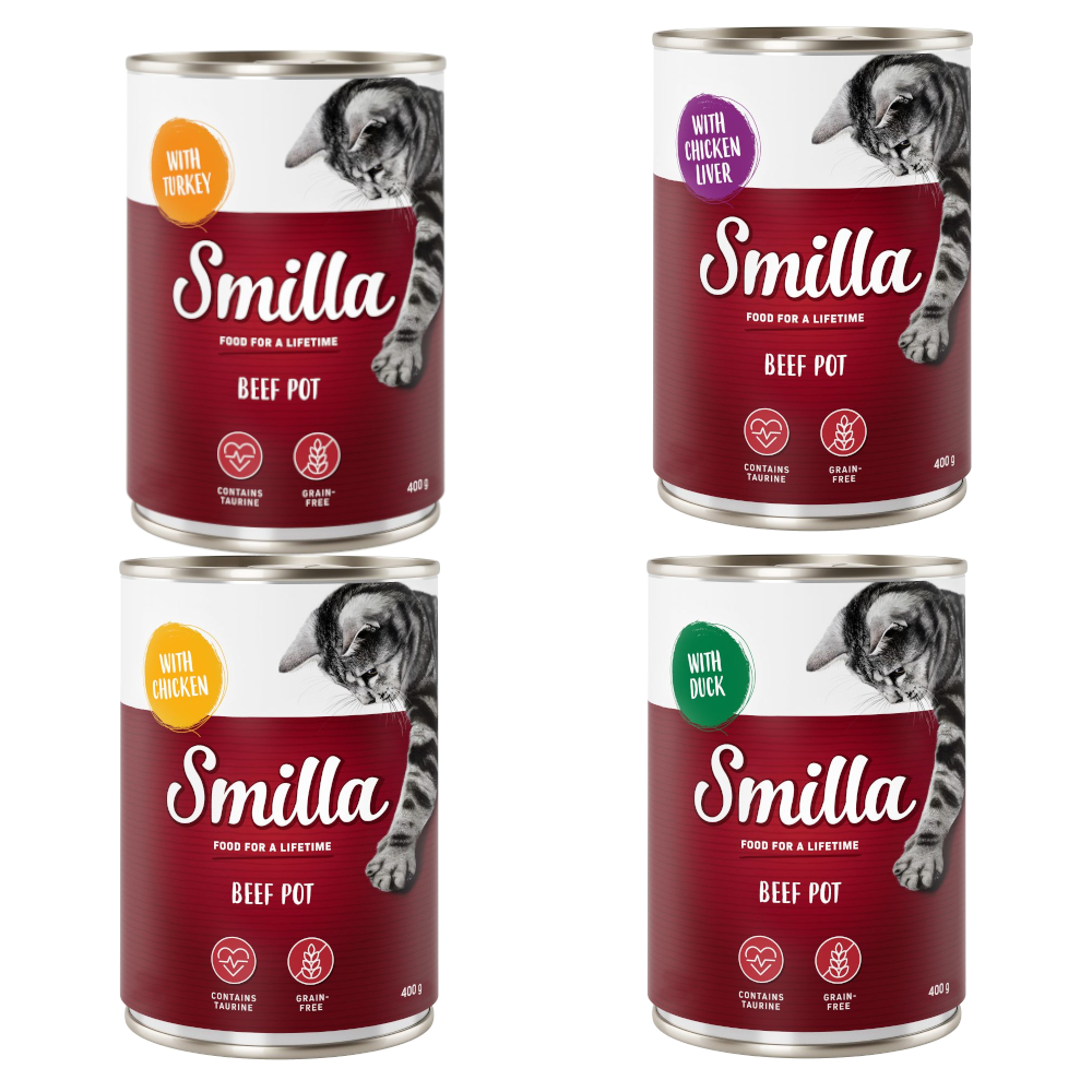Smilla Rindtöpfchen 6 x 400 g - Mixpaket (4 Sorten) von Smilla
