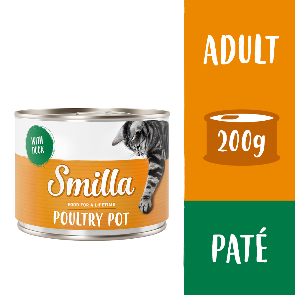 Sparpaket Smilla Geflügeltöpfchen 24 x 200 g - zartes Geflügel mit Ente Sparpaket Smilla Geflügeltöpfchen 24 x 200 g - zartes Geflügel mit Ente von Smilla
