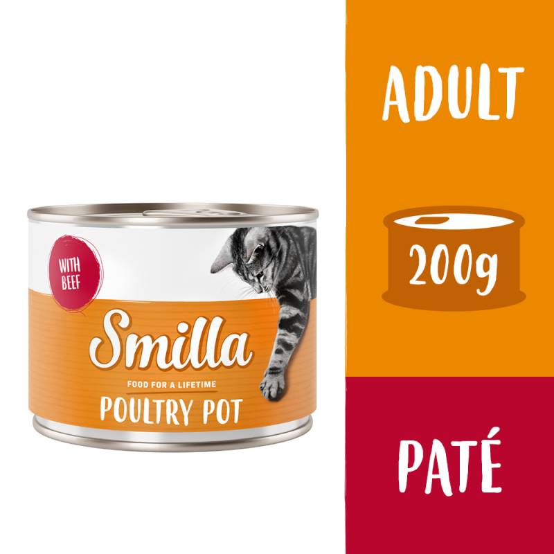Sparpaket Smilla Geflügeltöpfchen 24 x 200 g - zartes Geflügel mit Rind Sparpaket Smilla Geflügeltöpfchen 24 x 200 g - zartes Geflügel mit Rind von Smilla