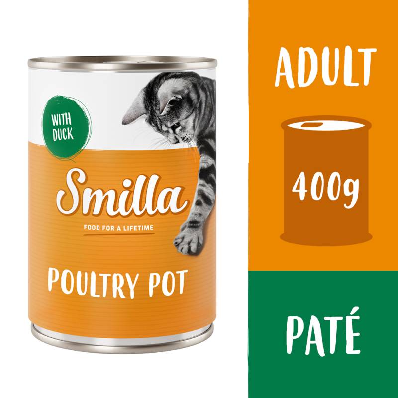 Sparpaket Smilla Geflügeltöpfchen 24 x 400 g - zartes Geflügel mit Ente von Smilla