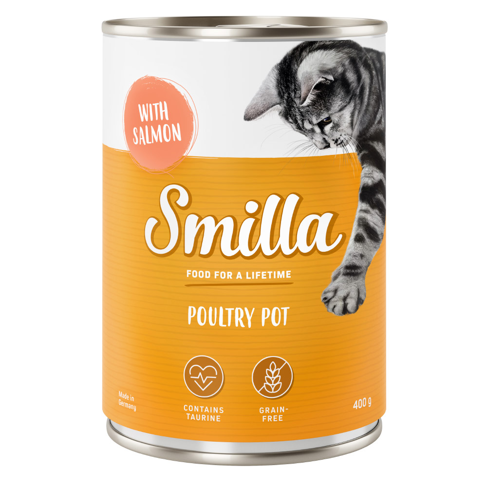 Sparpaket Smilla Geflügeltöpfchen 24 x 400 g - zartes Geflügel mit Lachs Sparpaket Smilla Geflügeltöpfchen 24 x 400 g - zartes Geflügel mit Lachs von Smilla