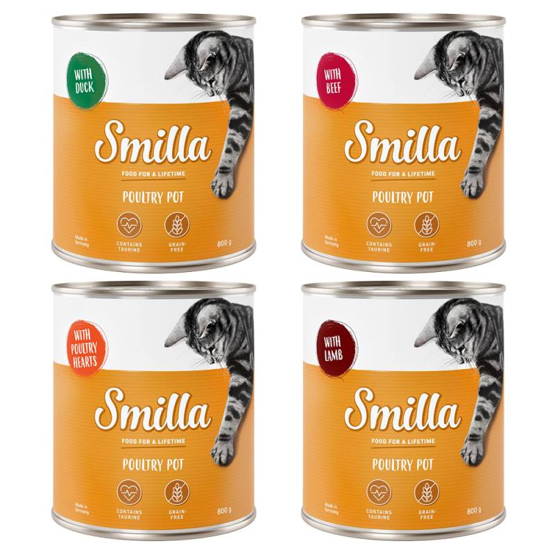 Sparpaket Smilla Geflügeltöpfchen 24 x 800 g - Mixpaket (4 Sorten) von Smilla