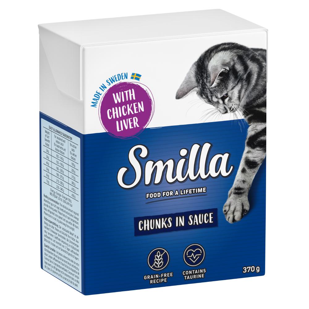 Sparpaket Smilla Tetra Häppchen 24 x 370 / 380 g - in Soße Hühnerleber (24 x 370 g) von Smilla