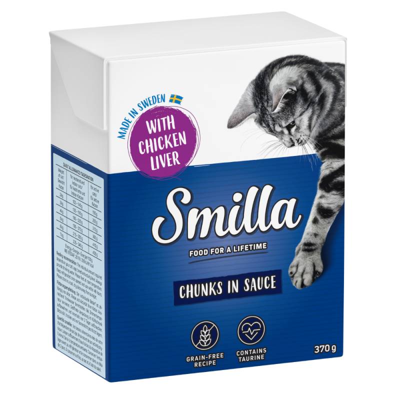 Sparpaket Smilla Tetra Häppchen 24 x 370 / 380 g - in Soße Hühnerleber (24 x 370 g) von Smilla