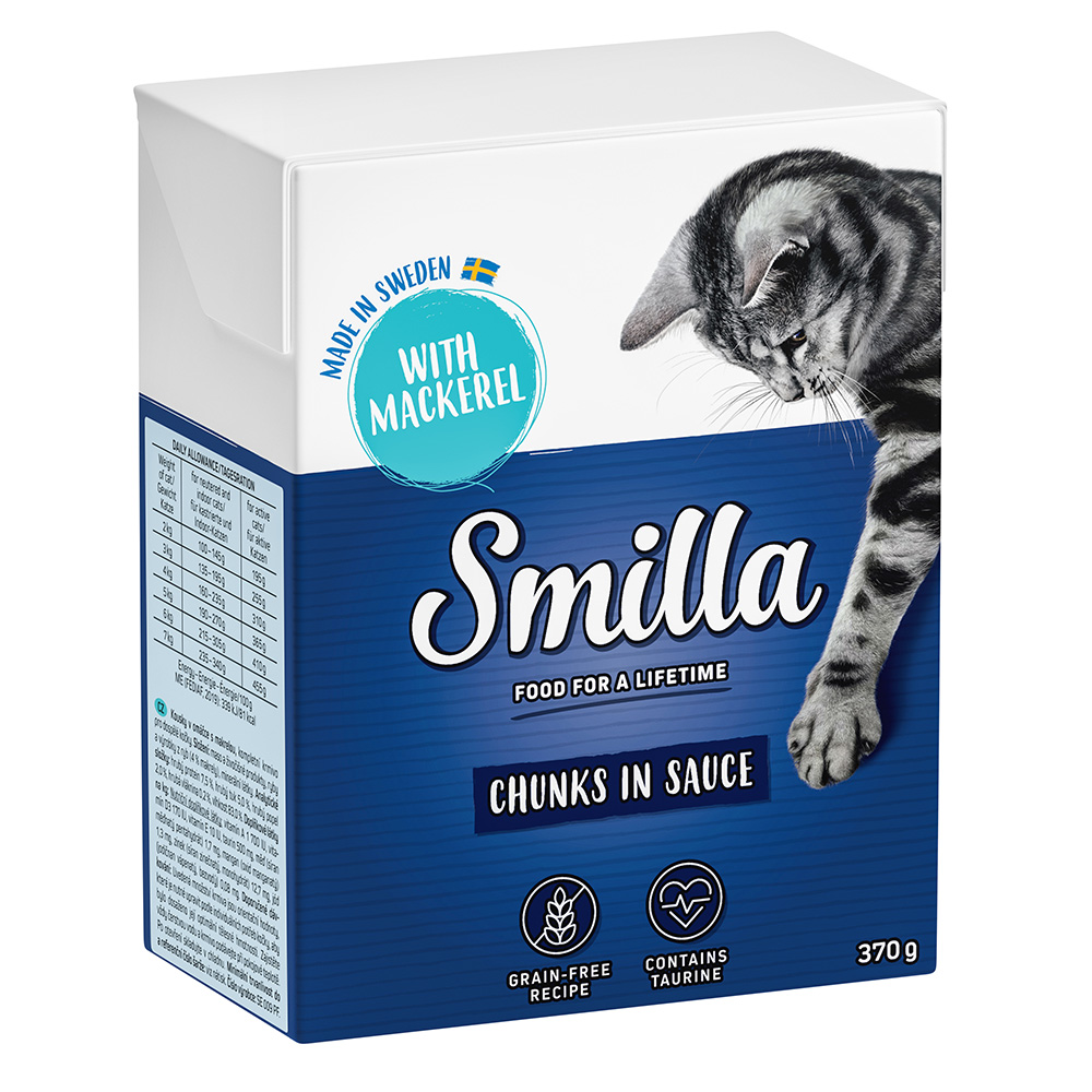 Sparpaket Smilla Tetra Häppchen 24 x 370 / 380 g - in Soße Makrele (24 x 370 g) von Smilla
