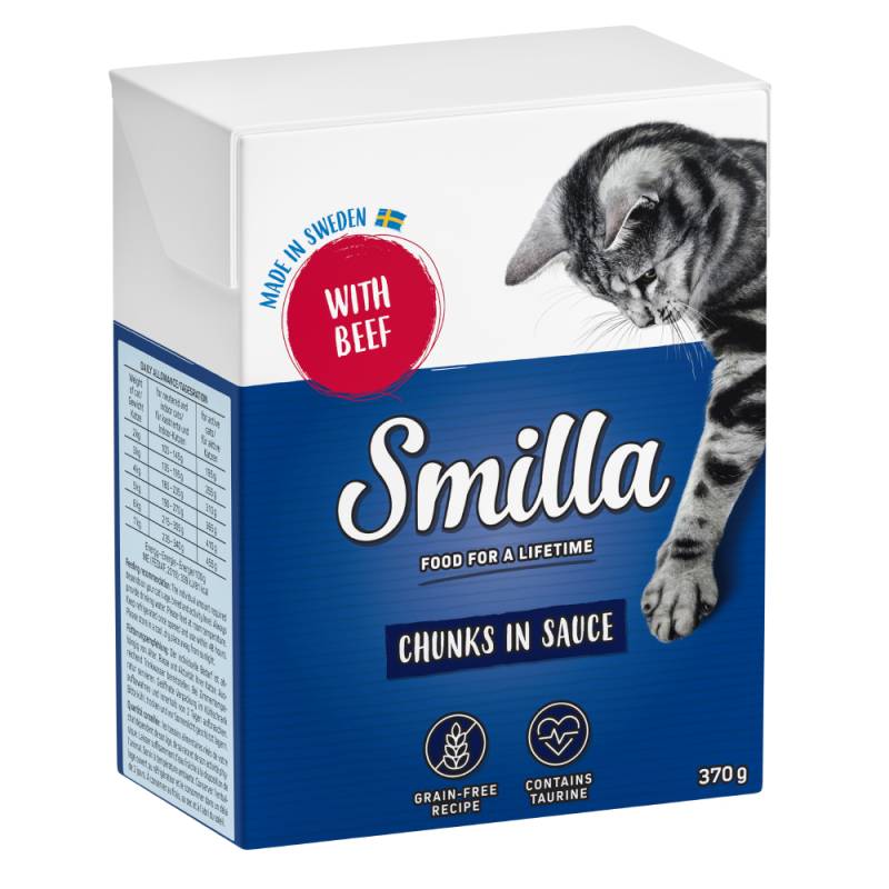 Sparpaket Smilla Tetra Häppchen 24 x 370 / 380 g - in Soße Rind (24 x 370 g) von Smilla