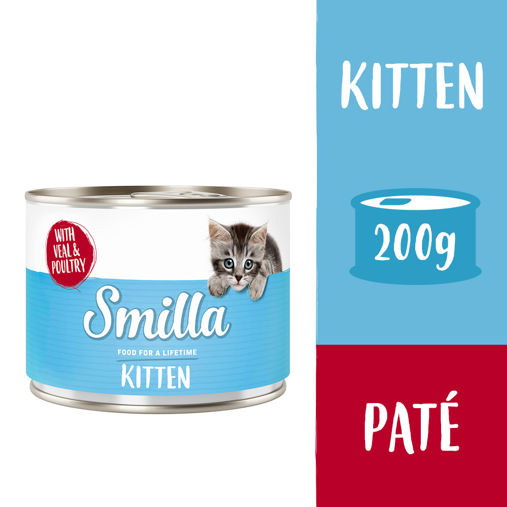 Sparpaket Smilla Kitten 24 x 200 g - Geflügel & Kalb Sparpaket Smilla Kitten 24 x 200 g - Geflügel & Kalb von Smilla
