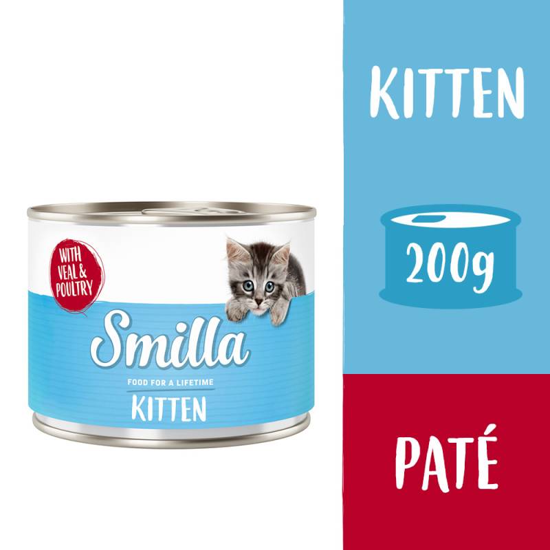 Sparpaket Smilla Kitten 24 x 200 g - Geflügel & Kalb Sparpaket Smilla Kitten 24 x 200 g - Geflügel & Kalb von Smilla