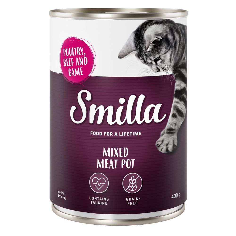 Sparpaket Smilla Multifleischtöpfchen 24 x 400 g - Geflügel, Rind und Wild von Smilla
