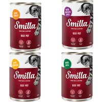 Sparpaket Smilla Rindtöpfchen 24 x 400 g - Mix (4 Sorten gemischt) von Smilla