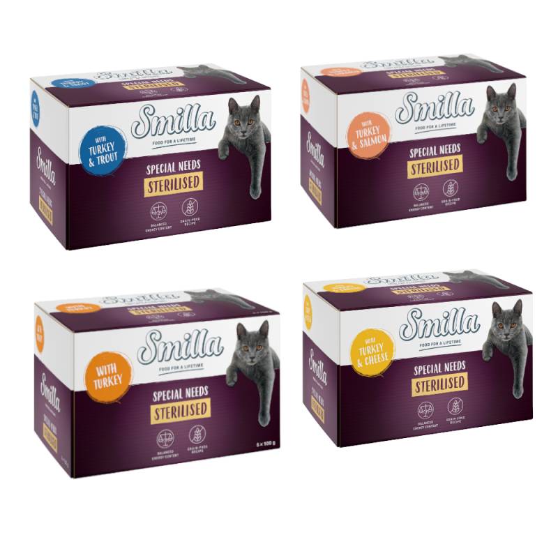 Sparpaket Smilla Schale Sterilised 24 x 100 g - Mixpaket Sparpaket Smilla Schale Sterilised 24 x 100 g - Mixpaket von Smilla