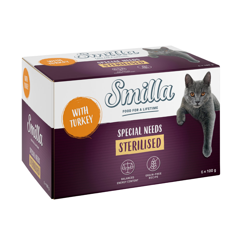 Sparpaket Smilla Sterilised Schale 24 x 100 g -  Pute Pur von Smilla