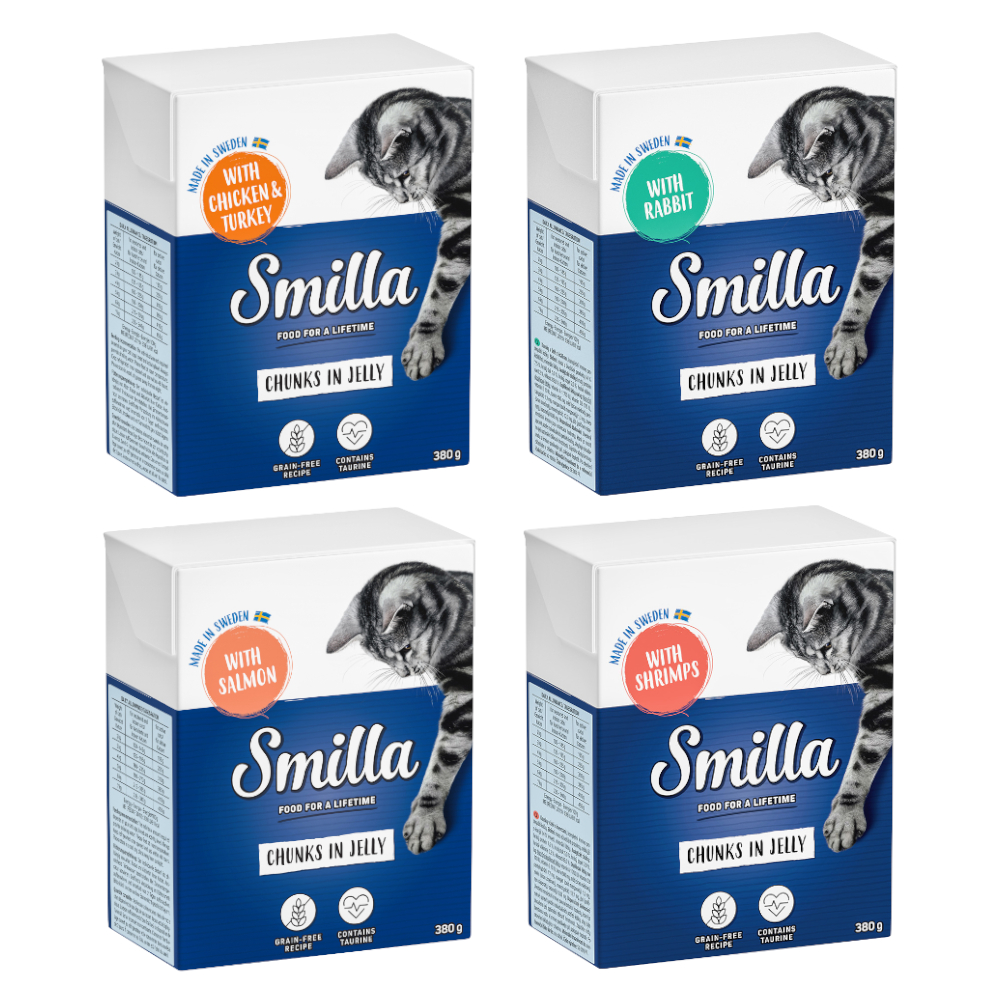 Sparpaket Smilla Tetra Häppchen 24 x 370 / 380 g - Mixpaket in Gelee Sparpaket Smilla Tetra Häppchen 24 x 370 / 380 g - Mixpaket in Gelee von Smilla