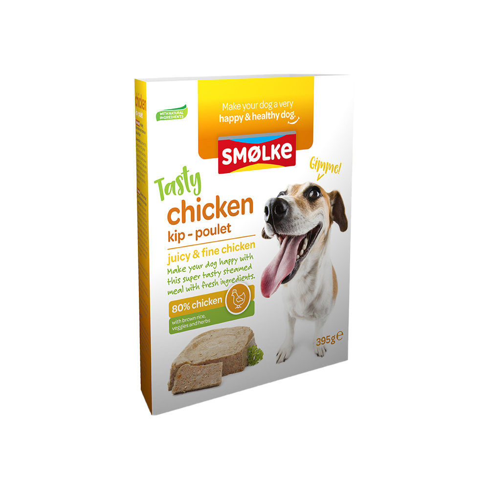 Smølke Tasty Hundefutter - Chicken - 10 x 395 g von Smølke