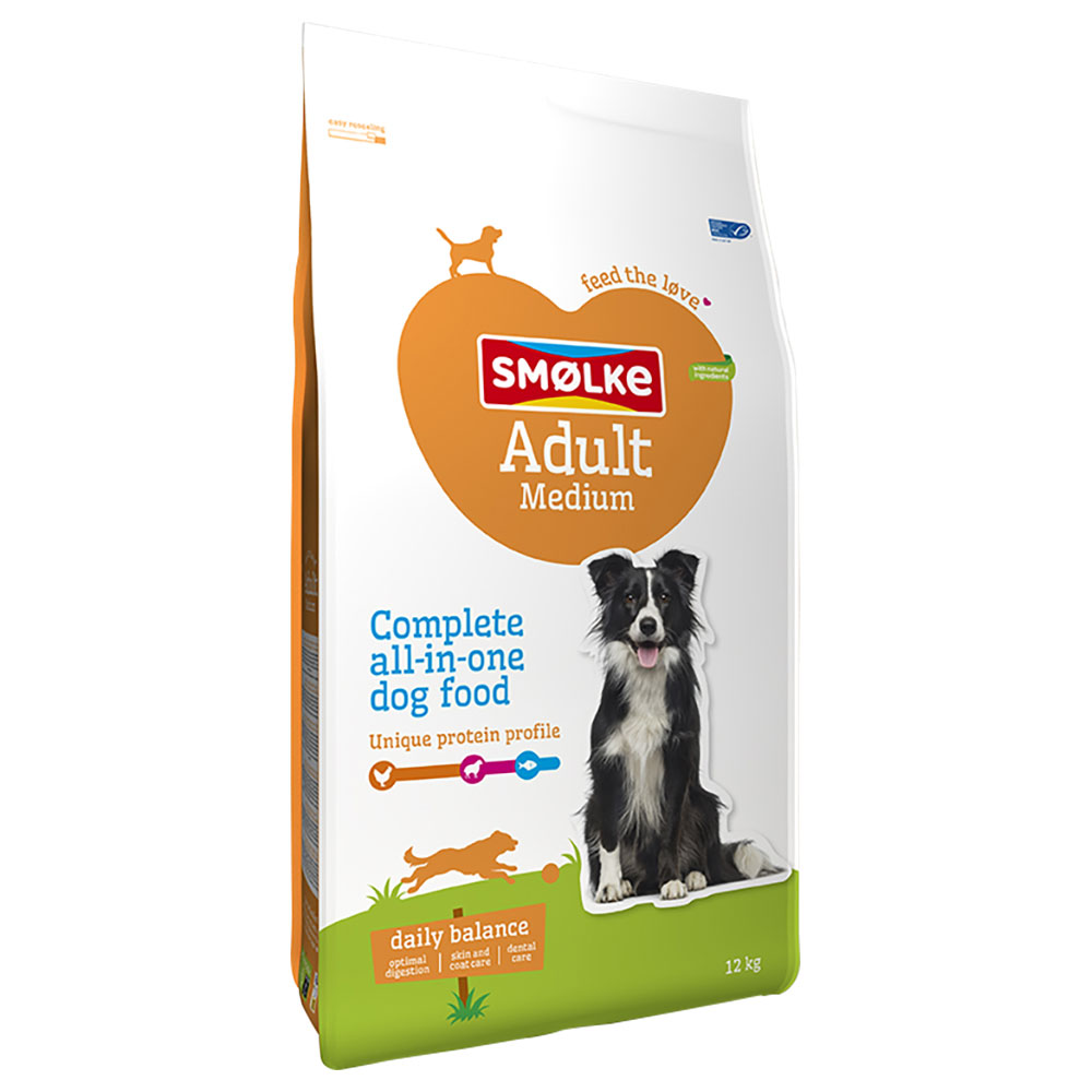 Smølke Hund Adult Medium - Sparpaket: 2 x 12 kg von Smolke