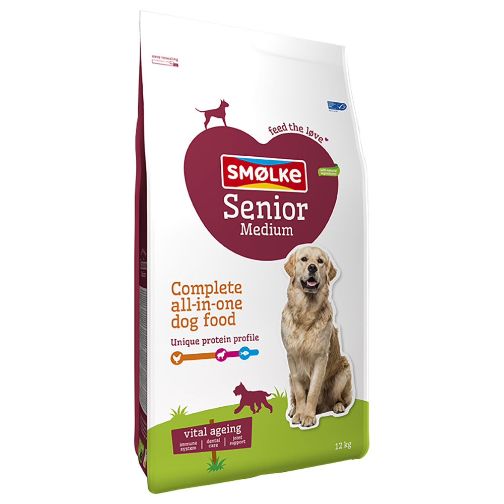 Smølke Hund Senior Medium - Sparpaket: 2 x 12 kg von Smolke